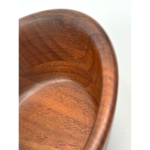 Vermillion Snack Salad Bowls Real‎ Walnut Wood Turned 5.75" Made in the USA MO - Picture 4 of 12